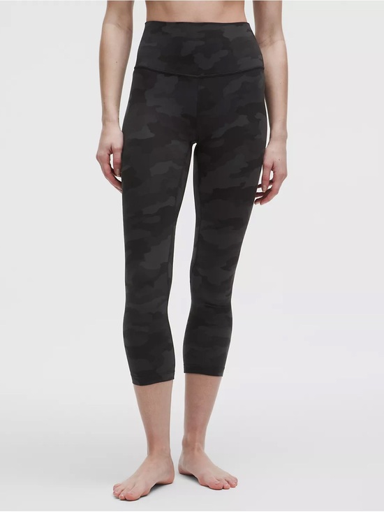 lululemon athletica Pants - Lululemon Wunder Train HR Crop 21 Heritage 365 Camo Deep Coal Multi Leggings 6